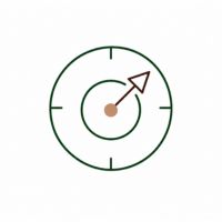 Icône représentant la décision stratégique, l’arbitrage, la direction à prendre et la clarification des choix importants en entreprise. auracoeur-coach entreprise-coach dirigeants-coach entrepreneurs